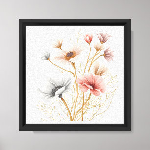 Moderne elegante weiche Blumengestaltung  Leinwanddruck