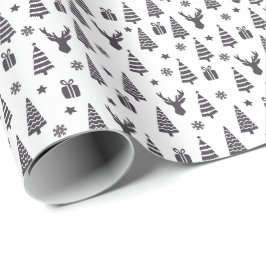 Moderne elegante Weihnachtselemente Geschenkpapier