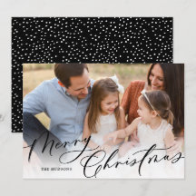 Moderne elegante weiße Schrift Frohe Weihnachten
