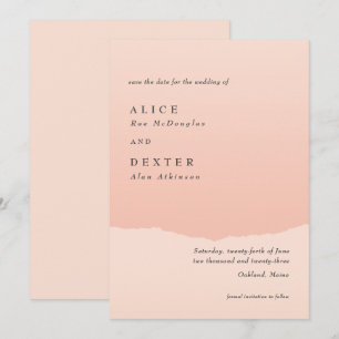 Moderne Elegante Weite Save the Date Einladung