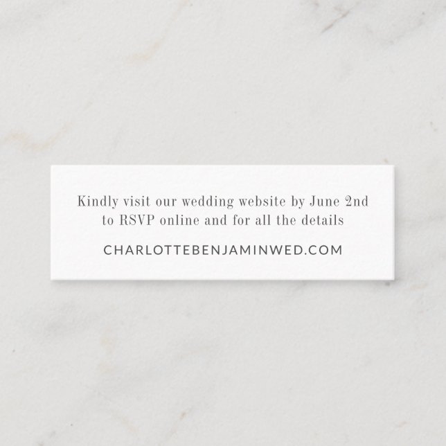 Moderne, elegante White UAWG Online Website Mini C Visitenkarte (Vorderseite)