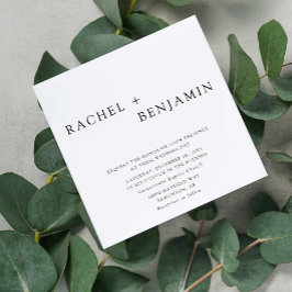 Moderne Elegante zeitlose Minimalistische Klassik Einladung