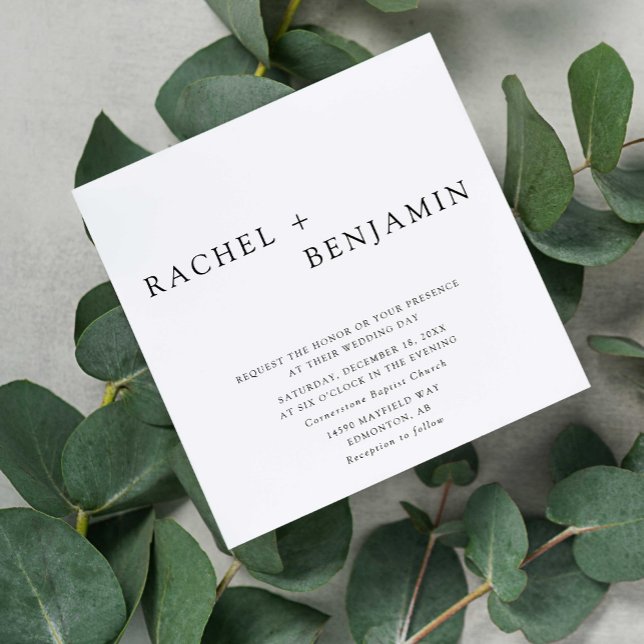 Moderne Elegante zeitlose Minimalistische Klassik Einladung (Von Creator hochgeladen)