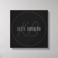 Moderne Elegantenbezeichnung & Monogramm | Dunkelg