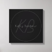 Moderne Elegantenbezeichnung & Monogramm | Dunkelg