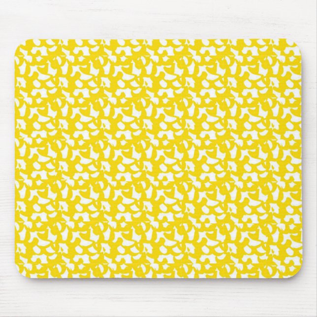 Moderne Eleganz Gelbe Abstrakte Kunst Mousepad (Vorne)