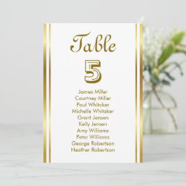 Moderne Eleganz Gold Tischnummer Sitzordnung