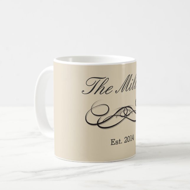 Moderne Eleganz individuell anpassbar Kaffeetasse (Vorderseite Links)