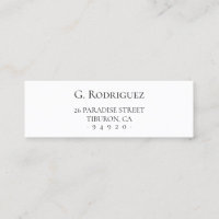 Moderne Eleganz pur. Minimaler Typo. Anschrift 05a