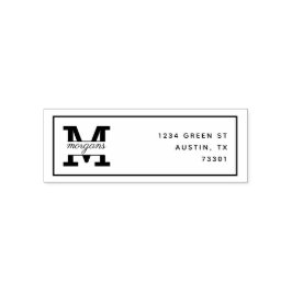 Moderne Eleganz | RÜCKSENDEADRESSE BRIEFMARKE Permastempel