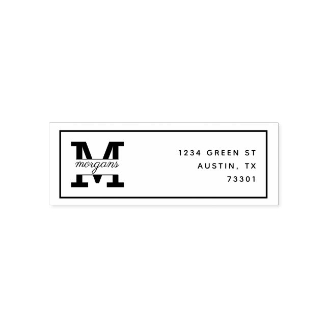Moderne Eleganz | RÜCKSENDEADRESSE BRIEFMARKE Permastempel (Design)