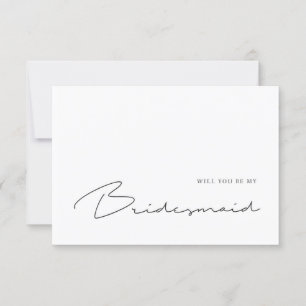 Moderne Eleganz sind Sie meine Brautjungfernkarte Dankeskarte