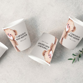 Moderne Eleganz, wir können warten Babydusche Pappbecher