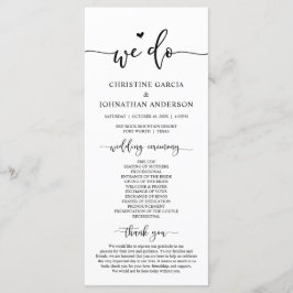 Moderne Eleganz, wir tun, Hochzeitsfeier Programm