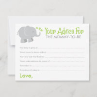 Moderne Elephant Baby Dusche grün und grau