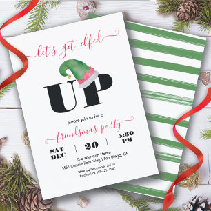 Moderne Elfed up Friendsmas Christmas Holiday Part Einladung