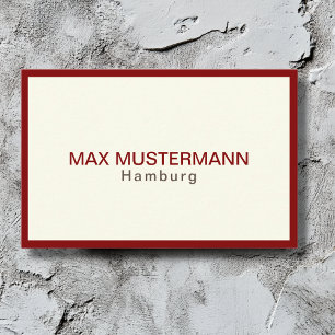 Moderne Elfenbein Visitenkarte