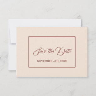 Moderne Elfenbeinhandschrift Save The Date