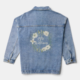 Moderne Elfenbeinschrift Personalisierte Frau Brid Jeansjacke