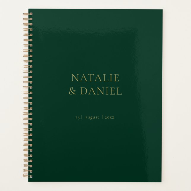 Moderne Emerald Green et Mariage Gold Chic (Devant)