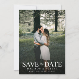 Moderne Emerald Green Foto Wedding Save The Date