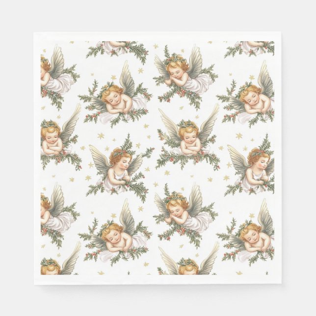 Moderne Engelmuster Serviette (Vorderseite)
