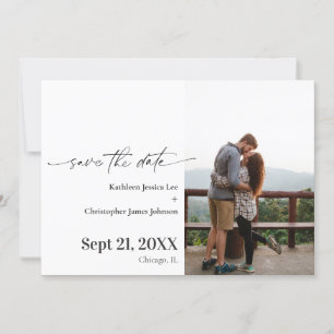 Moderne Enregistrer le faire-part mariage date