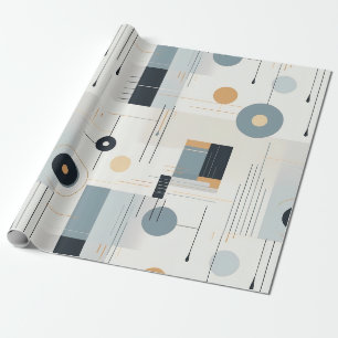 Moderne erdige abstrakte geometrische Neutrale (2) Geschenkpapier