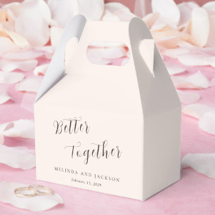 Moderne erdige neutrale Hochzeit Geschenkschachtel