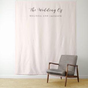 Moderne Erdige Neutrale Hochzeitskulisse Wandteppich