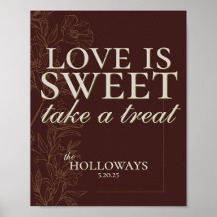 Moderne Erdton-Hochzeitstisch-Dekoration Poster