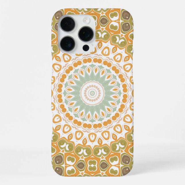 Moderne Erdton-Mandala-Muster iPhone 16 Pro Max Hülle (Rückseite)