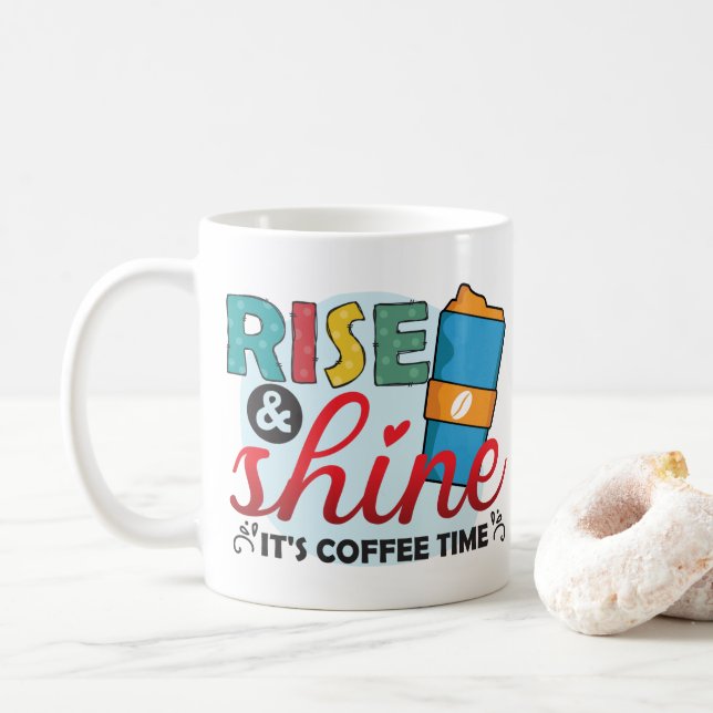 Moderne Erholung und Entspannung in der Kaffeezeit Kaffeetasse (Mit Donut)