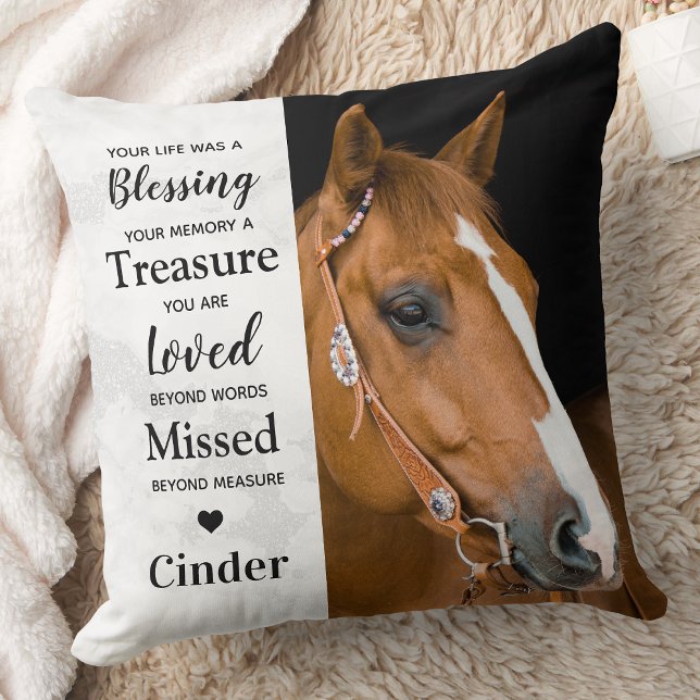 Moderne Erinnerung Personalisiert 2-Foto-Gedenkstä Kissen (Von Creator hochgeladen)