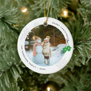 Moderne Erinnerungsstücke Grüne Handschuhe Foto Keramik Ornament