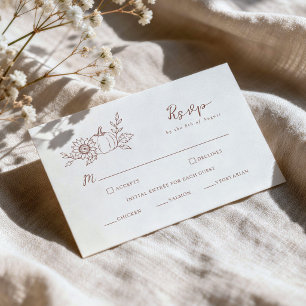 Moderne Ernte-Kürbis-Hochzeits-RSVP Begleitkarte