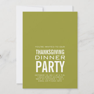 MODERNE ERNTEDANK DINNER PARTY EINLADUNG GRÜNE