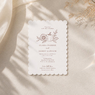 Moderne Erntedank-Kürbis-Hochzeitseinladung Einladung