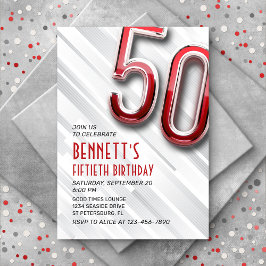 Moderne Erwachsene 50. Geburtstagsfeier Einladung