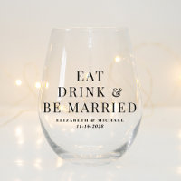 Moderne Essgetränke Verheiratet Hochzeit.