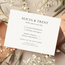 Moderne Estate RSVP-Karte | Minimalistisch Elegant