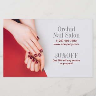 Moderne Esthetician SPA Nagelstudio Preislisten Flyer
