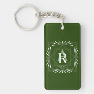 Moderne et élégant Monogramme vert