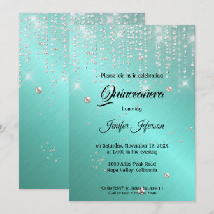 Moderne et élégante Quinceanera Invitation