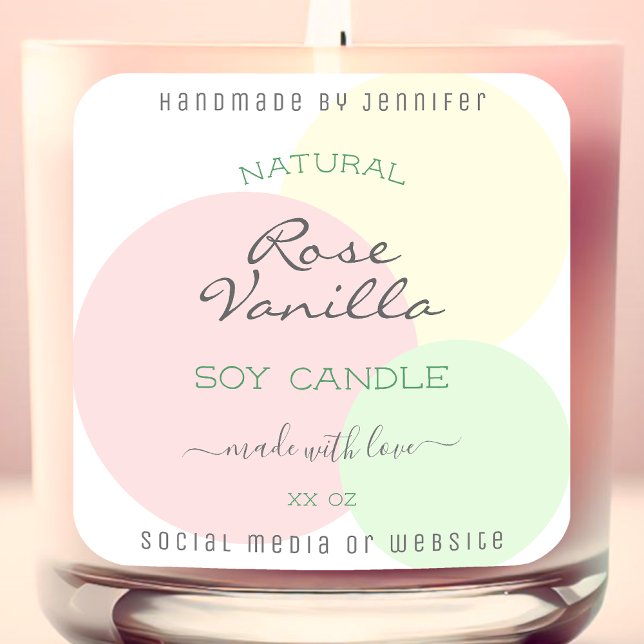 Moderne Etiketten für das Verpacken von Vorlagenpr Quadratischer Aufkleber (Von Creator hochgeladen)