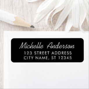 Moderne Étiquette d'Adresse de Retour Minimaliste
