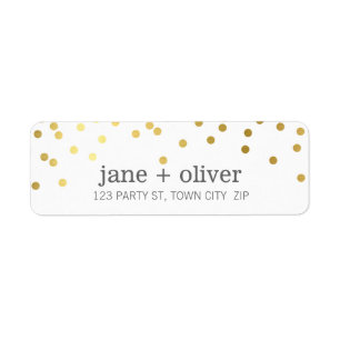 MODERNE ÉTIQUETTE mignon mini confetti taches feui