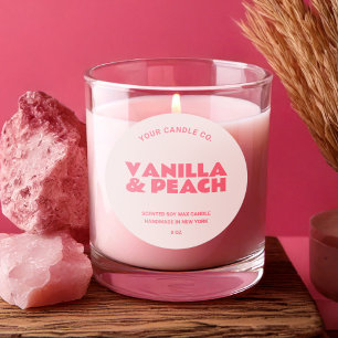 Moderne Étiquette minimaliste tendance bougie