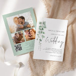 Moderne Eucalyptus 3 Fotos QR Code Script Hochzeit Einladung<br><div class="desc">Moderne Eukalyptus 3 Fotos QR Code Script Hochzeit. Eleganter minimalistischer botanischer Stil, mit einem handgeschriebenen Set für Hochzeiten und die Erholung des Textes können Sie leicht personalisieren. Ein eleganter Zweig von Aquarelleukalyptus-Blätter verläuft auf der links Seite entlang. Ändern Sie die Beispielurl in der Vorlage mit Ihrer eigenen Website url, um...</div>