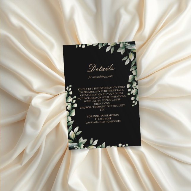 Moderne Eukalyptus-Blätter Begleitkarte (Von Creator hochgeladen)